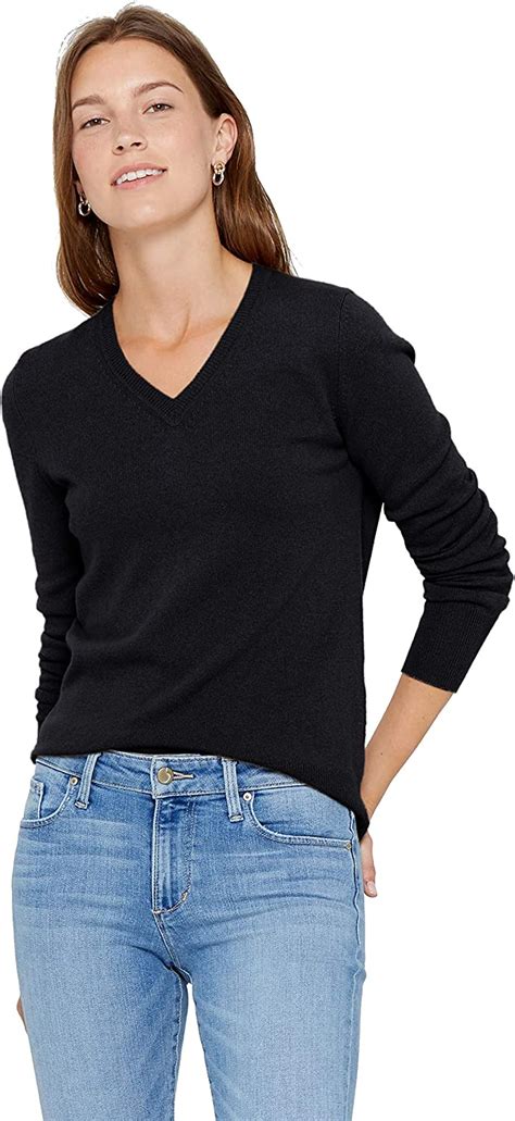 State Cashmere Essential V Neck Sweater 100 Pure Cashmere Long Sleeve