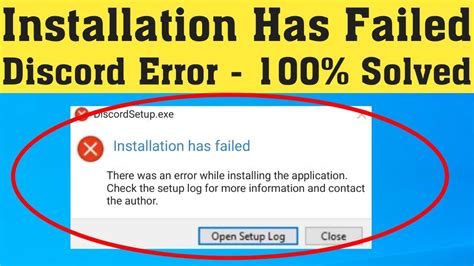 How To Fix Discordsetup Exe Installation Has Failed Error Windows 108