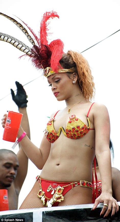 Rihanna Wears Revealing Jewel Bikini For Barbados Festival Daily Mail Online