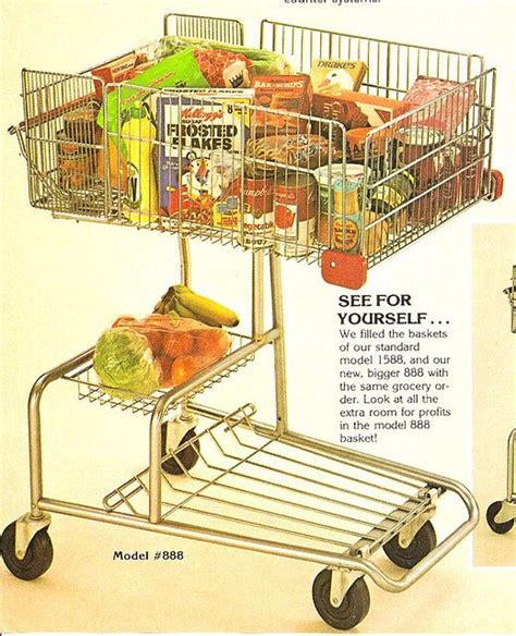 1970s Grocery Cart With Vintage Food Childhood Memories Childhood