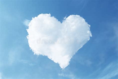 Heart Shaped Cloud On Blue Sky Stock Photo Image Of Romantic Shaped