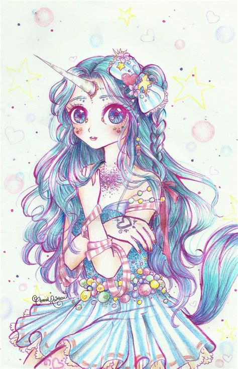 Terbaru tempat pensil transparan gambar unicorn lucutas kosmetikpouch kosmet . Gambar Unicorn Anime