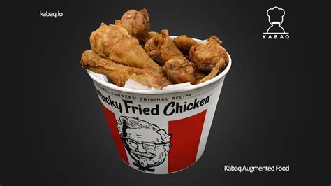KFC Bucket Of Fried Chicken 3D Model By QReal Lifelike 3D Kabaq