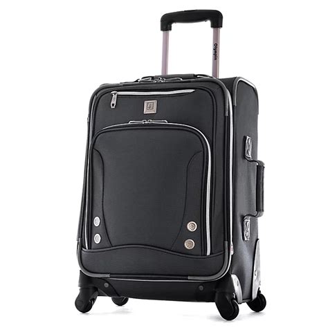 Olympia Usa Skyhawks 22 Inch Spinner Carry On Luggage In Black Bed