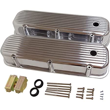 Amazon Com Demotor Performance Tall Finned Polished Aluminum Valve Covers For Bbc Big