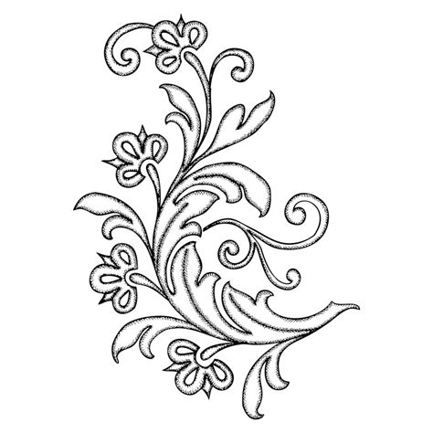 Free Hand Drawn Floral Design Vector Image