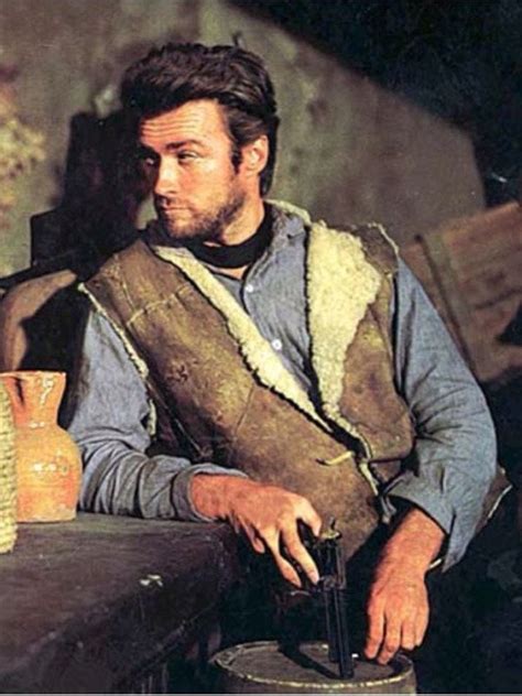 The term was used by american critics and those in other countries because most of these westerns were produced and directed by italians. Spaghetti Western Clint Eastwood Shearling Leather Vest