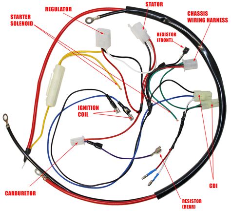 50cc scooter stator wiring diagram wiring diagrams. Gy6 50Cc Scooter Wiring Diagram / Custom Wire Harness ...