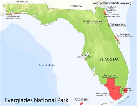 Everglades National Park Map Florida National Park Map