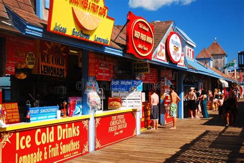 Old Orchard Beach Maine Pier Editorial Stock Image Image Of Commerce