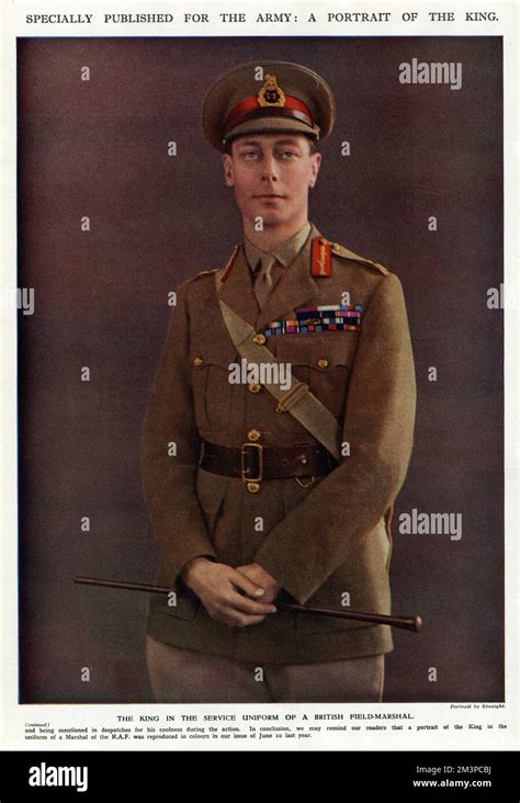 George Vi 1895 1952 Wearing Service Uniform Of A British Field