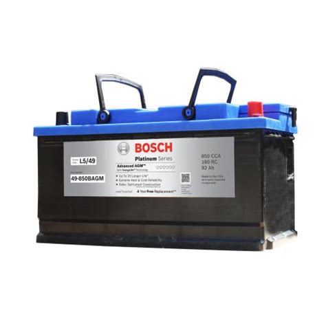 Bosch Platinum Series Agm Battery Group Size H8 L5 49 L 94r 800 Key