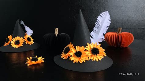 Crafty Creations Diy Paper Witch Hat Tutorial Youtube