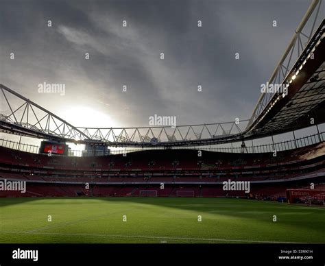 A General View Of The Football Pitch At The Emirates Stadium Home To