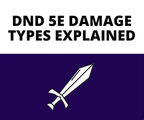 Dnd 5e Damage Types Explained The Gm Says