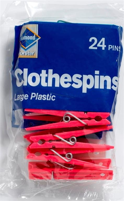 Diamond Plastic Clothespins Assorted Colors 24 Ct