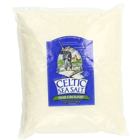 Celtic sea salts are a prime condiment that stimulates salivation, helps to balance and replenishes all of the body's electrolytes. Selina Naturally Celtic Sea Salt - Fine Ground - 5 lbs ...