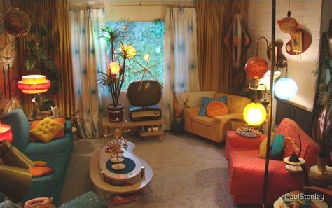 Living Room 1950s House Interior Art Whippersnapper