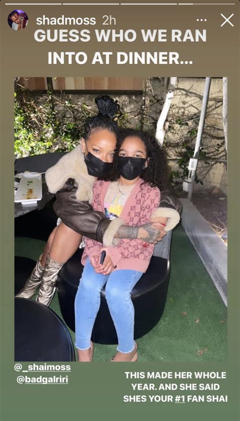 Father Of The Year Bow Wows Daughter Shai Moss Meets Rihanna Says The Singer Is Shais No