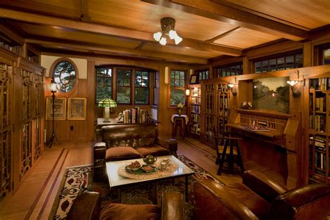 library in an arts and crafts bungalow check out to get more inspiration