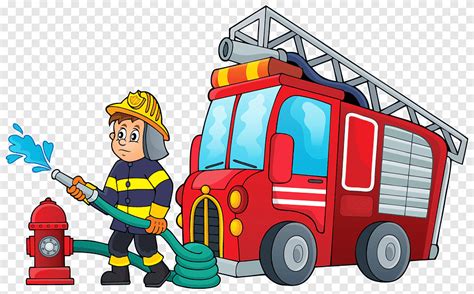 Pemadam Kebakaran Pemadam Kebakaran Kartun Ilustrasi Pemadam