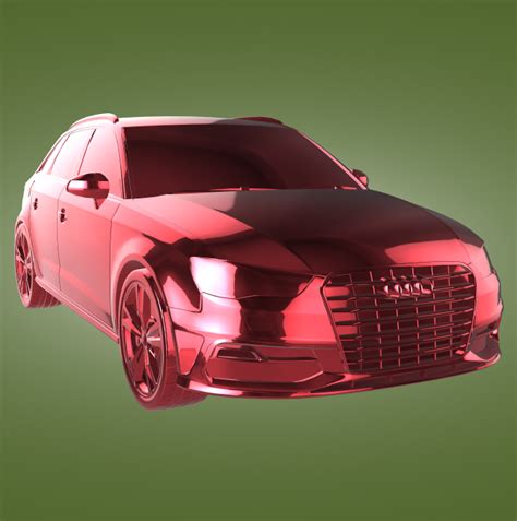 Obj Datei Audi A3 Sportback S Line・design Für 3d Drucker Zum