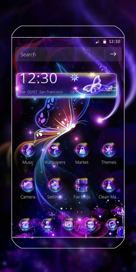 We hope you enjoy our growing collection of hd images to use as a background or home screen for your smartphone or please contact us if you want to publish a galaxy phone wallpaper on our site. Dazzling neon butterfly theme! | Phone themes, Butterfly ...