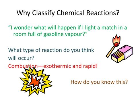 Types of chemical reactions classify each of these reactions as synthesis, decomposition, single displacement, or double displacement. PPT - Types of Chemical Reactions PowerPoint Presentation ...