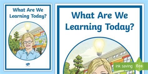 What Are We Learning Today Display Sign