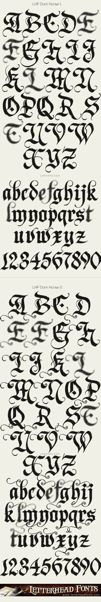 Letterhead Fonts Lhf Dark Horse Font Set Gothic Fonts Gothic