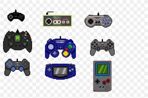 Game Controllers Joystick Pixel Art Video Game Consoles Png 960x640px