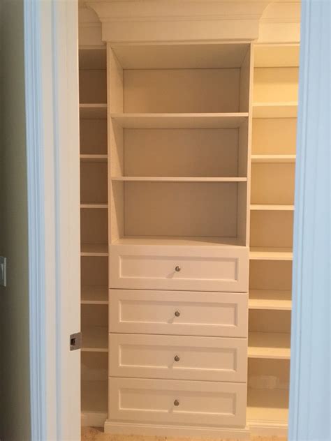 These melamine and mdf closets are top quality, intriguing designs with folding cabinets. Melamine Closet Systems with Matching Wood Fronts and Trim ...