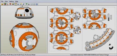 Papermau Star Wars Bb 8 Astromech Droid Paper Model By Nathan