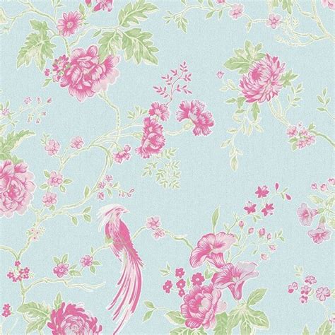 Graham And Brown Wallpaper Exotica Wallpaper In Blue And Pink By €