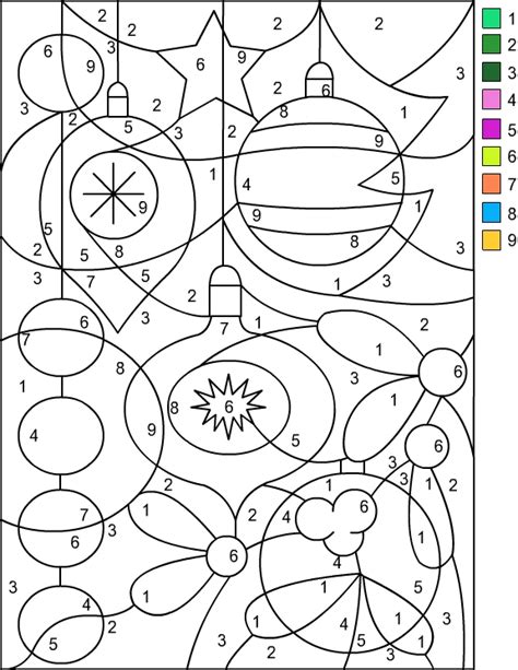 Christmas Colouring By Numbers