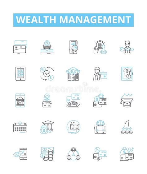 Wealth Management Vector Line Icons Set Wealth Management Investment