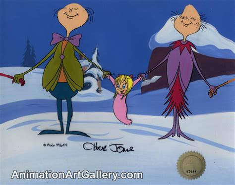 Production Cel Of Cindy Lou Who And Some Whos From How The
