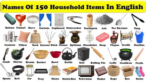 150 Household Items In English With Pdf English Vocabulary 150