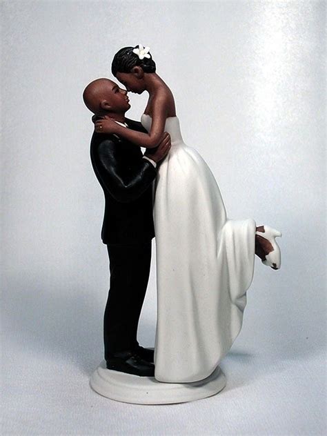 See more ideas about african american cake toppers, wedding cake toppers, cake toppers. African American Bride and Bald Groom Wedding Cake Topper ...