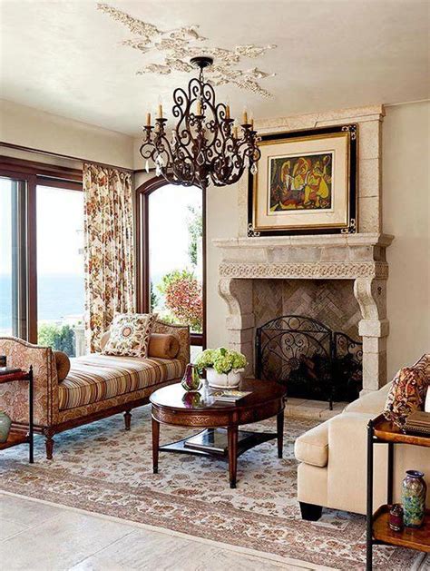 Tuscan Style Art Tuscanstyle Fireplace Design Tuscan Style Living