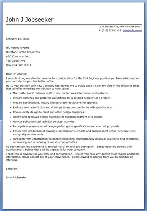 Check spelling or type a new query. Cover Letter for Civil Engineer Job Application | engineer ...