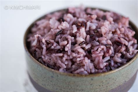 Korean Purple Rice Or Black Rice Heukmi Bap Kimchimari