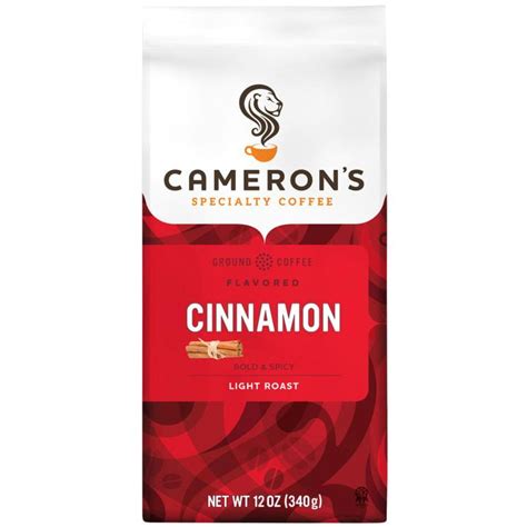 Camerons Coffee Flavored 12 Oz Cinnamon Light Roast Ground Coffee By