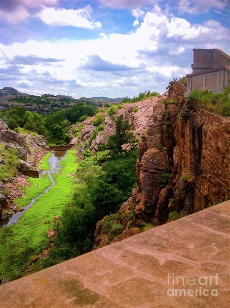 View From The Dam Wichita Mountains Wildlife Refuge Gorge Photograph By