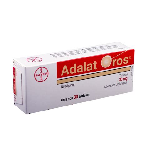 ADALAT OROS 30MG 30 Tabletas Drogas Exito