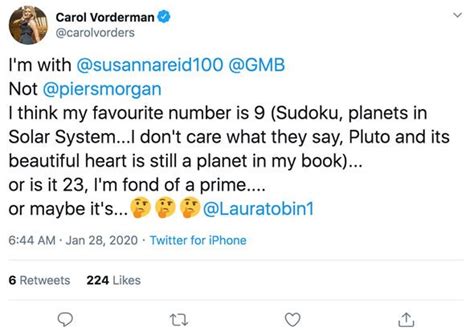 Carol Vorderman Countdown Star Backs Susanna Reid In Row With Piers Morgan I Don T Care