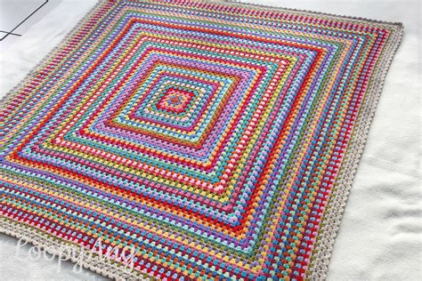 Retro Crochet Blanket Modern Vintage Granny Square Afghan