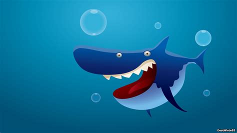 Shark Funny Cartoon Wallpaper 1920x1080 9598