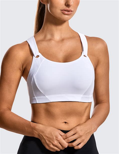 Womens High Impact Sports Bra Full Coverage Wire Free Lightly Padded