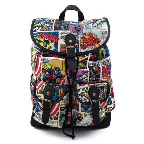 Marvel Comic Strip Slouch Backpack By Loungefly New With Tags